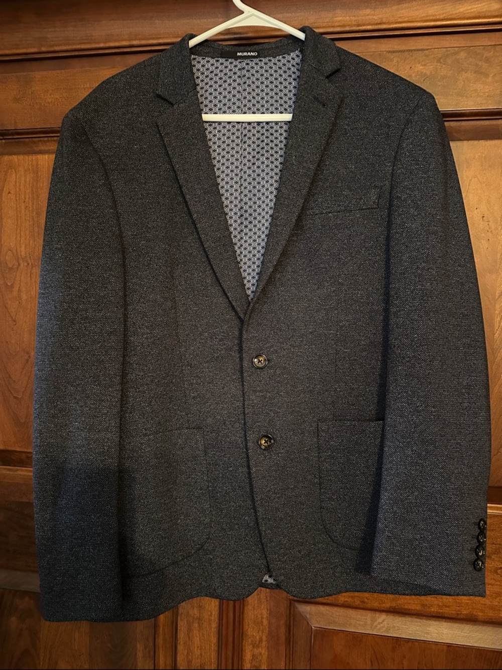 Murano Men's Charcoal Gray Two-Button Sport Coat